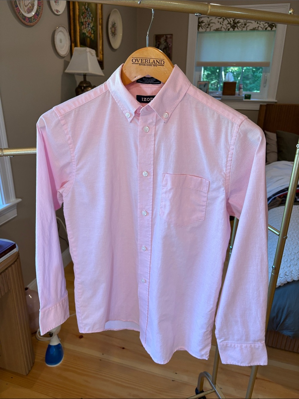 Izod Light Pink Button-Down Oxford Shirt